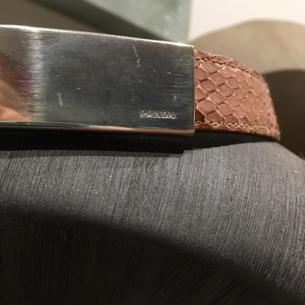 Vintage Prada leather belt, snakeskin look - Picture 3 of 6